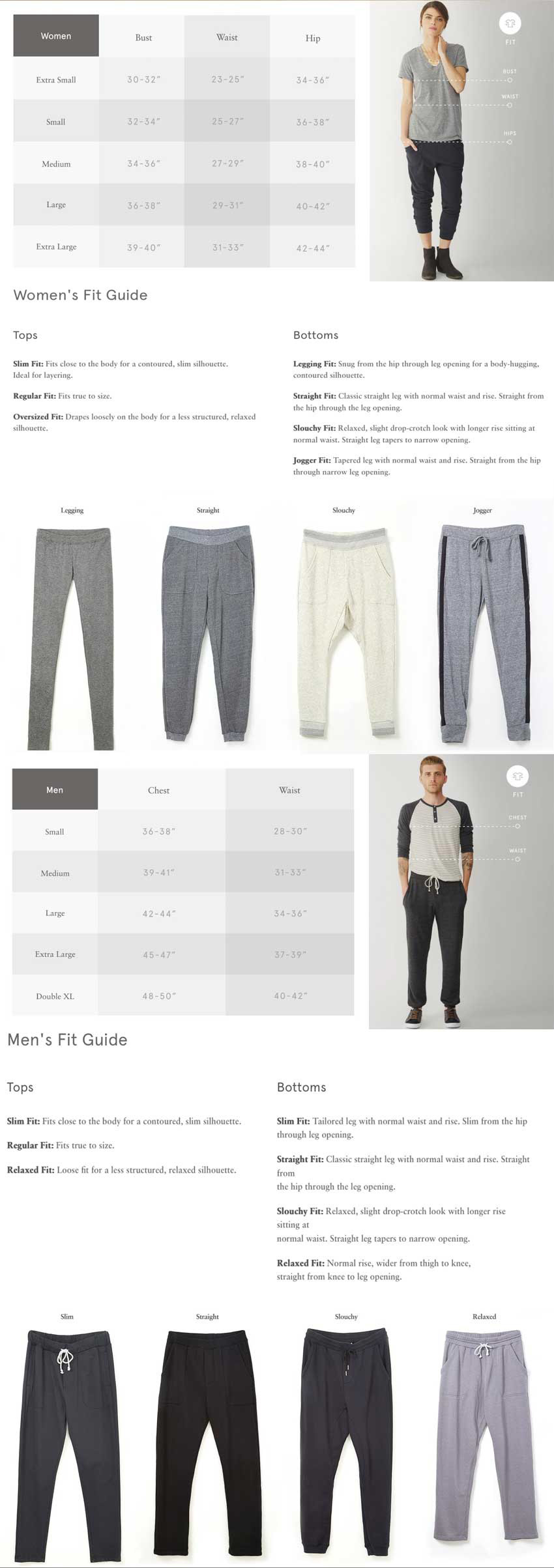 Alternative Apparel Size Chart