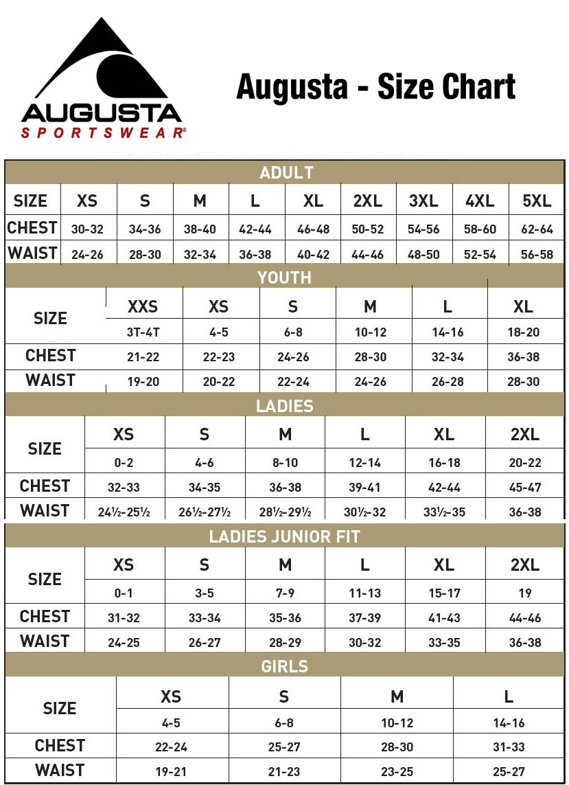 Augusta Size Chart