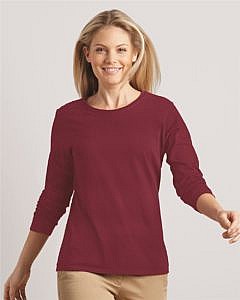 Gildan Cotton Women's Long Sleeve T-Shirt